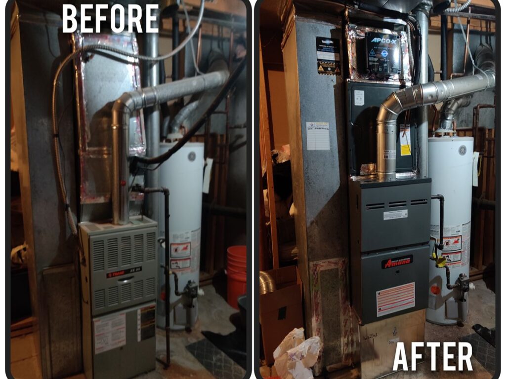 Replacing a furnace in a Castle Rock home